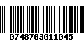 Código de Barras 0748703011045