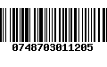 Código de Barras 0748703011205