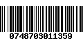 Código de Barras 0748703011359