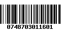 Código de Barras 0748703011601