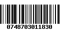 Código de Barras 0748703011830