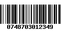 Código de Barras 0748703012349