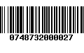 Código de Barras 0748732000027