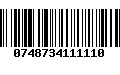 Código de Barras 0748734111110