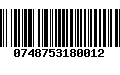Código de Barras 0748753180012