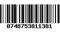 Código de Barras 0748753811381