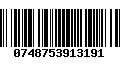 Código de Barras 0748753913191