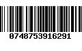 Código de Barras 0748753916291