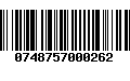 Código de Barras 0748757000262