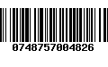 Código de Barras 0748757004826