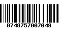 Código de Barras 0748757007049