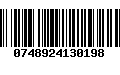 Código de Barras 0748924130198