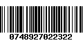 Código de Barras 0748927022322