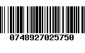 Código de Barras 0748927025750