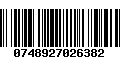 Código de Barras 0748927026382