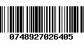 Código de Barras 0748927026405