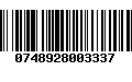 Código de Barras 0748928003337