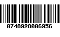 Código de Barras 0748928006956