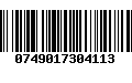 Código de Barras 0749017304113