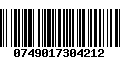 Código de Barras 0749017304212