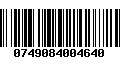 Código de Barras 0749084004640