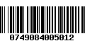 Código de Barras 0749084005012