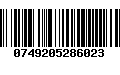 Código de Barras 0749205286023