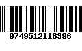 Código de Barras 0749512116396