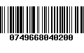 Código de Barras 0749668040200