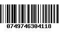 Código de Barras 0749746304118