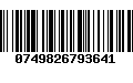 Código de Barras 0749826793641
