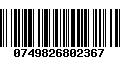 Código de Barras 0749826802367