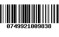 Código de Barras 0749921009838