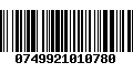 Código de Barras 0749921010780