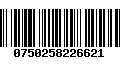 Código de Barras 0750258226621