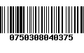 Código de Barras 0750308040375