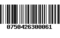 Código de Barras 0750426300061