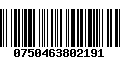 Código de Barras 0750463802191