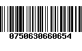 Código de Barras 0750630660654