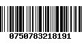 Código de Barras 0750783218191