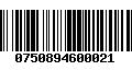 Código de Barras 0750894600021