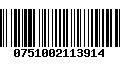 Código de Barras 0751002113914