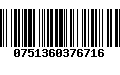 Código de Barras 0751360376716