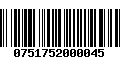 Código de Barras 0751752000045