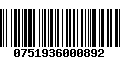 Código de Barras 0751936000892