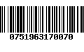Código de Barras 0751963170070