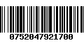 Código de Barras 0752047921700