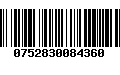 Código de Barras 0752830084360