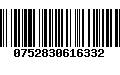 Código de Barras 0752830616332