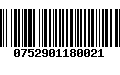 Código de Barras 0752901180021